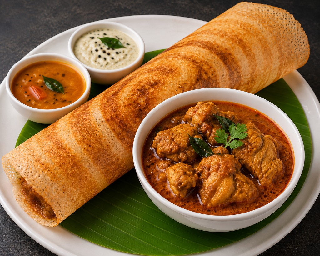 Chicken Curry Dosa ₹150